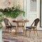 Flash Furniture Bordeaux French Bistro 31.5in. Table, Black and White PE Rattan, Glass Top w/2 Stack Chairs SDA-AD641012-80-2001-BKWH-NAT-GG - alternate 8